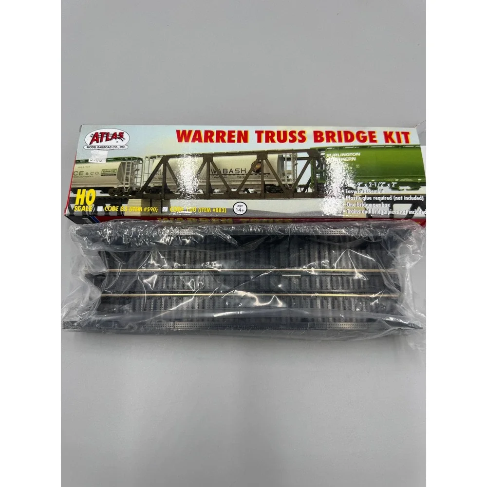 Atlas HO Scale Warren Truss Bridge Kit Code 83 Item 593 Black Model Train